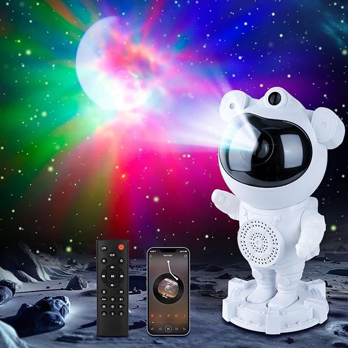 Lampara Astronauta Proyector Bluetooth