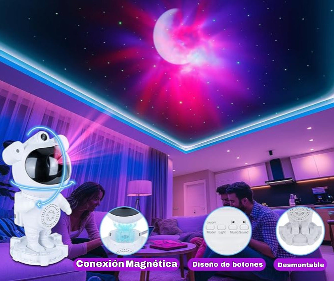 Lampara Astronauta Proyector Bluetooth